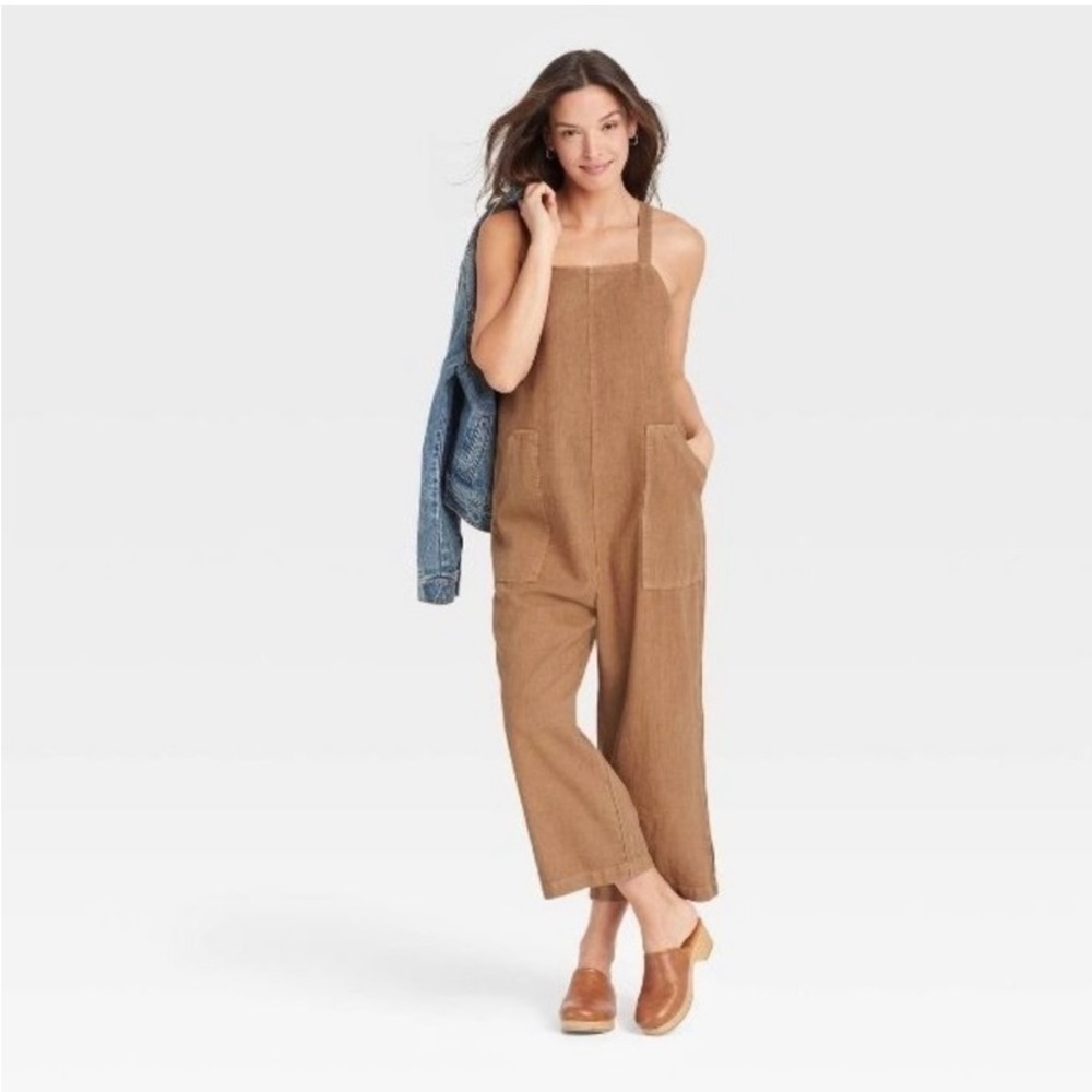 Universal Thread Brown/Tan Utility Jumpsuit